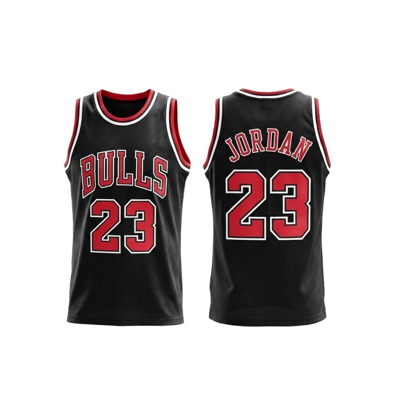 Michael Jordan retro black and red jersey