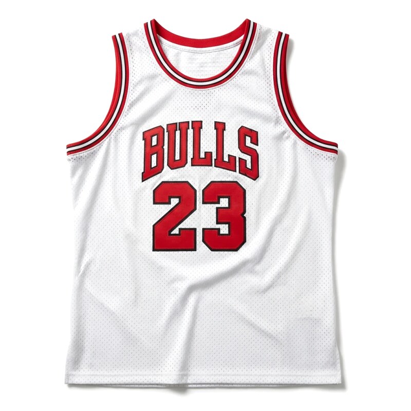 Michael Jordan retro-style white and red jersey