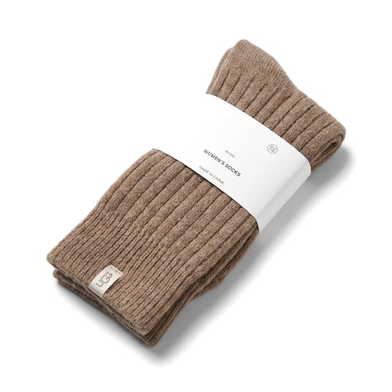 Miu Miu minimalist style coffee-colored socks