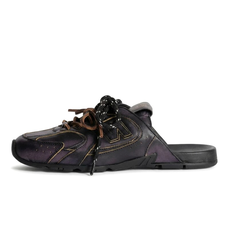 Miu Miu retro-style black slippers