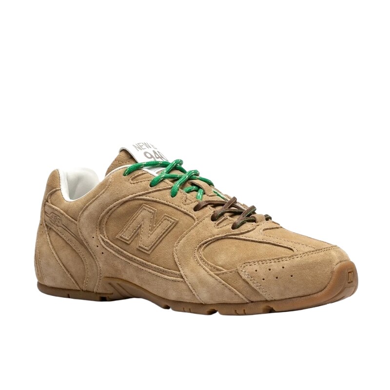 Miu Miu retro-style brown-green sports shoes.