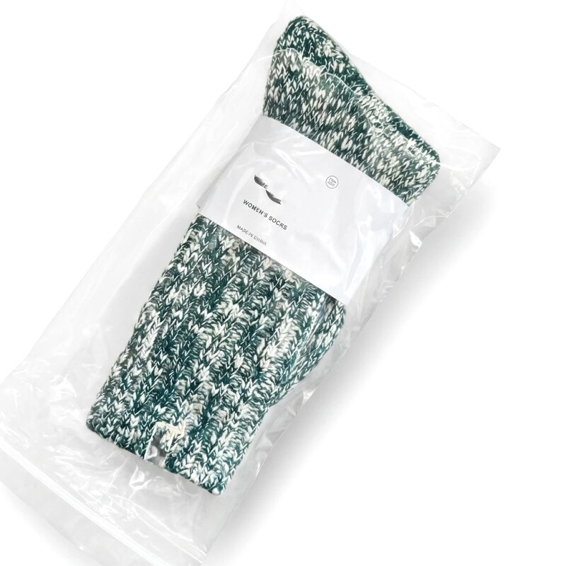 Miu Miu retro-style green and white color-block socks