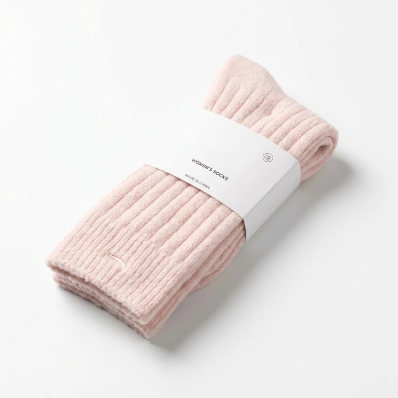 Miu Miu simple style light pink women's socks