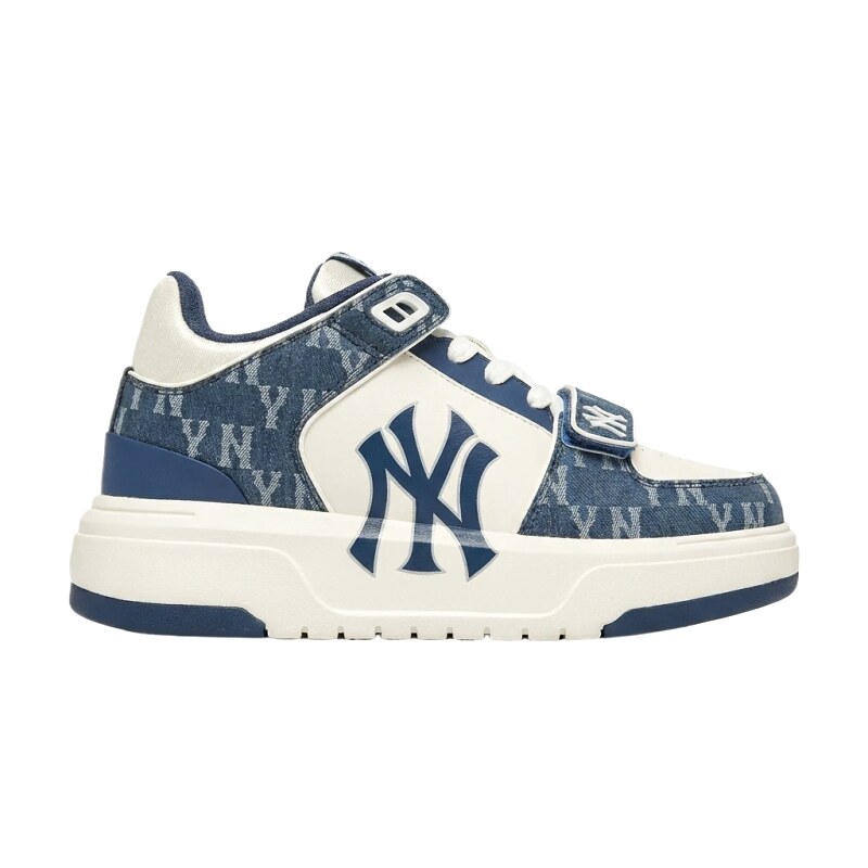 MLB classic monogram casual blue and white shoes