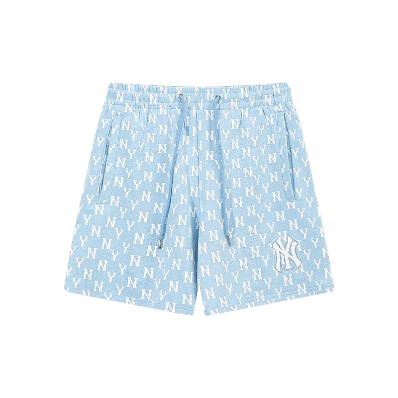 MLB full-print style light blue shorts