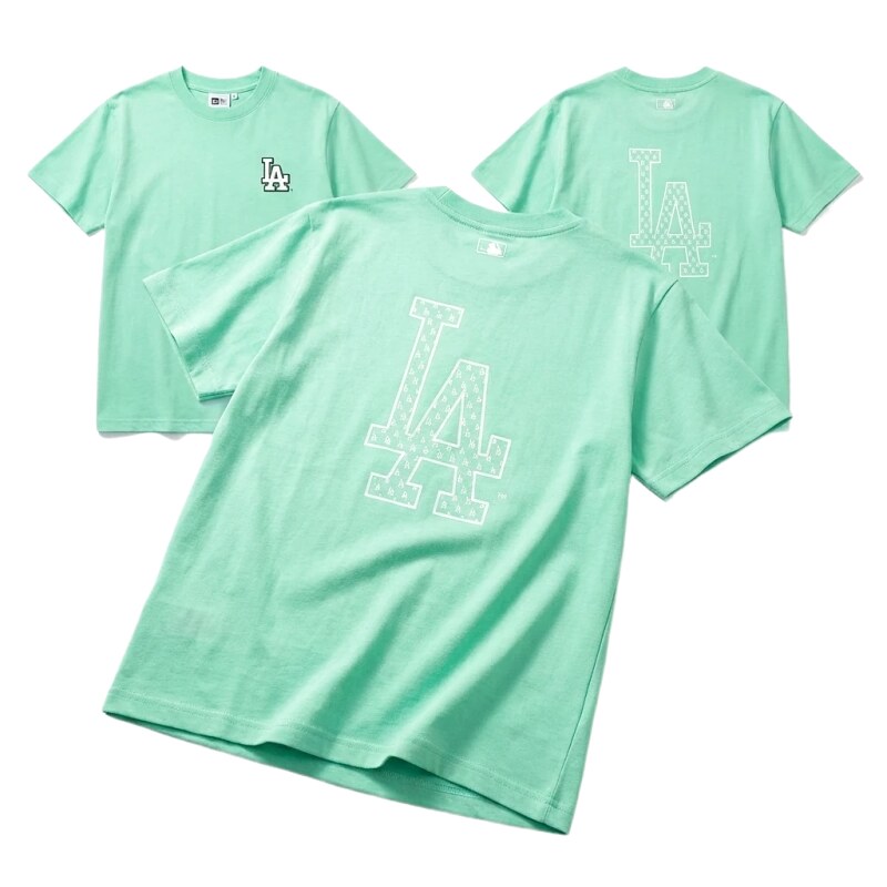 MLB LA series fresh style green T-shirt