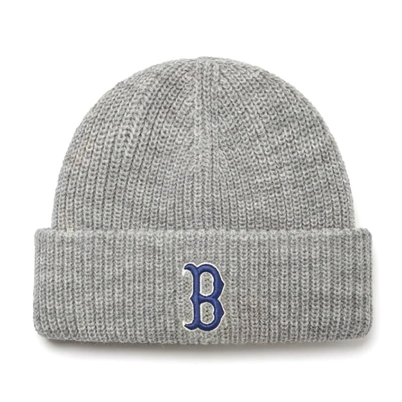 MLB letter trendy brand grey woolen hat