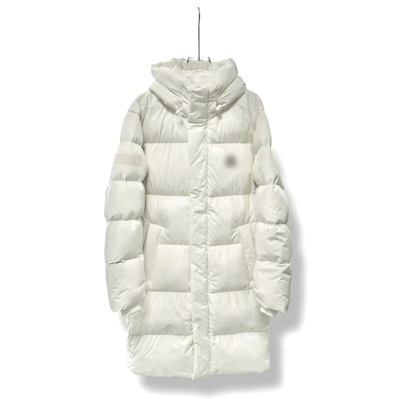 MLB long simple style off-white down jacket