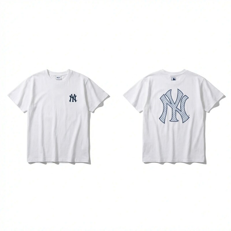 MLB NY Series Simple Style White T-shirt