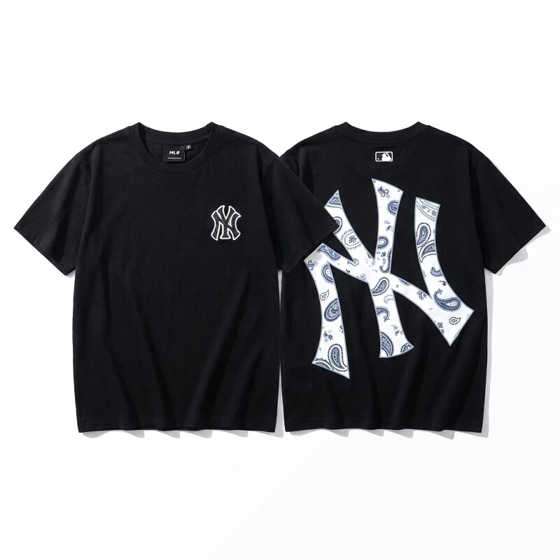 MLB Paisley Pattern Trendy Cool Black T-shirt