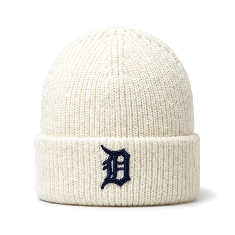 MLB retro-style beige knitted hat