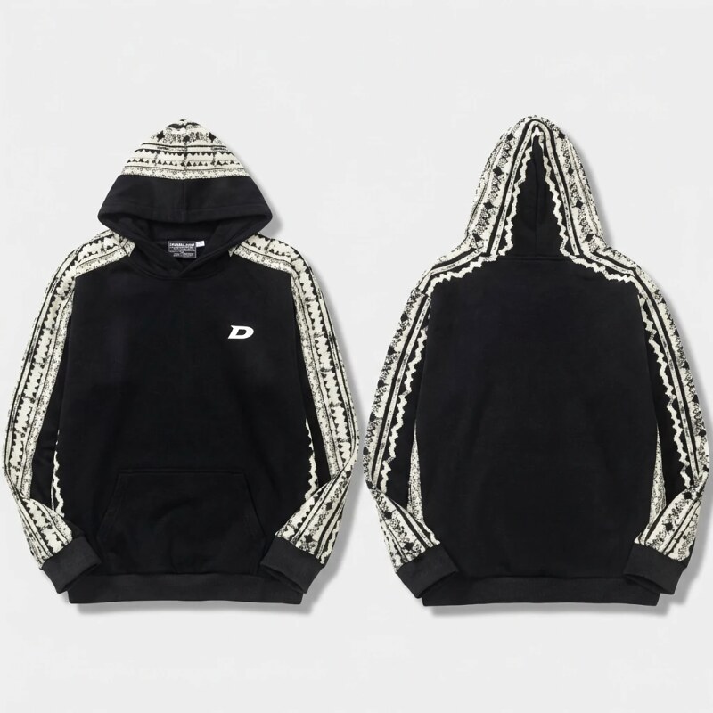MLB retro style black hoodie