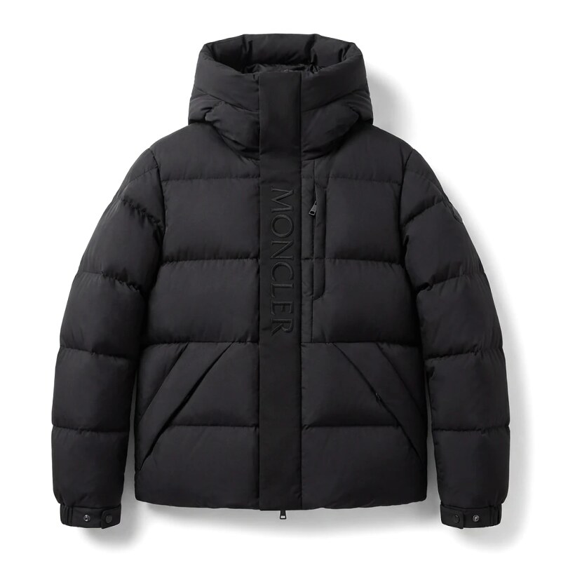 Moncler black minimalist style down jacket