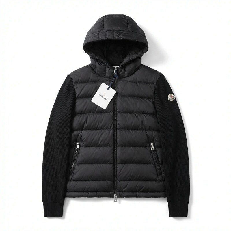 Moncler black stylish down jacket