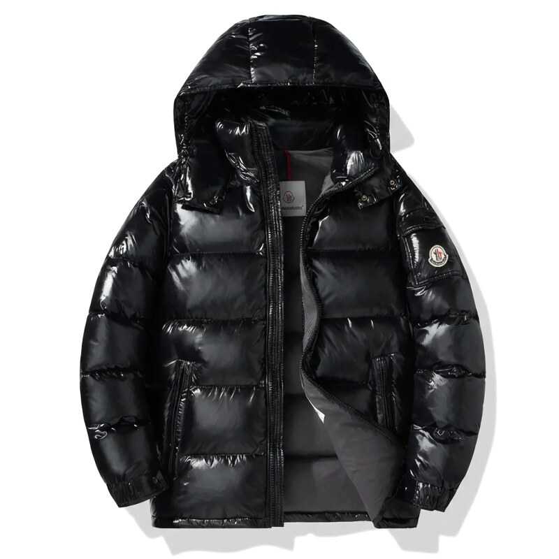 Moncler black stylish down jacket