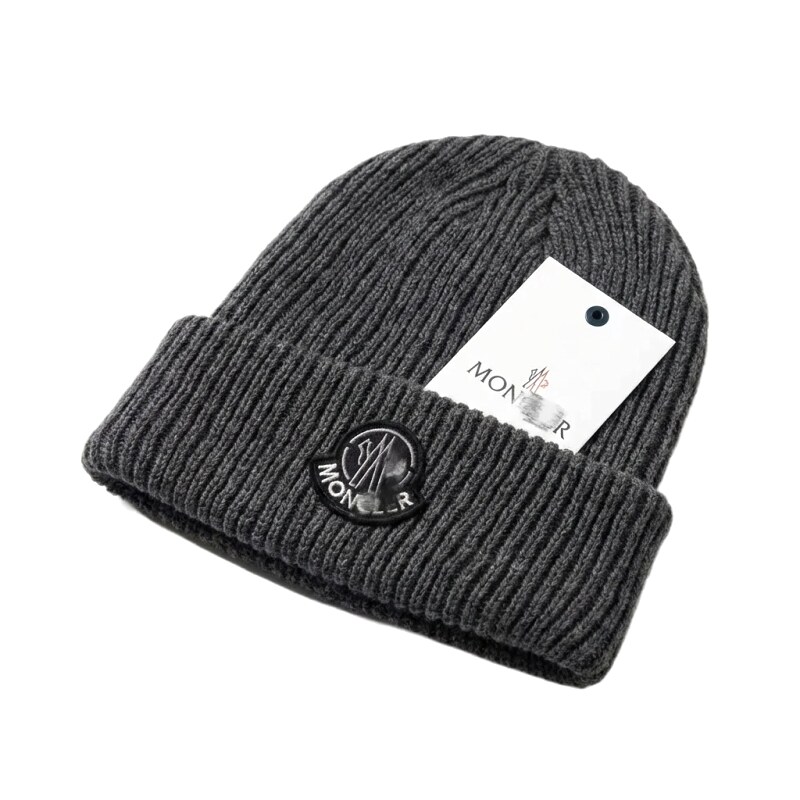 Moncler classic grey knitted hat