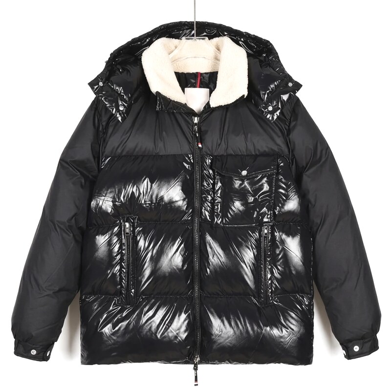 Moncler Glossy and Trendy Black Down Jacket