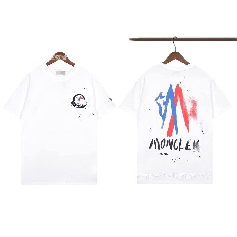 Moncler Graffiti Street Style White Short-sleeve T-shirt