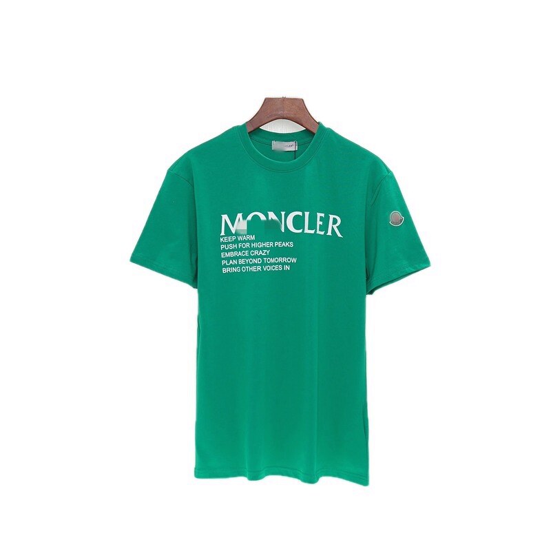Moncler Letter Print Casual Green Short-sleeve T-shirt