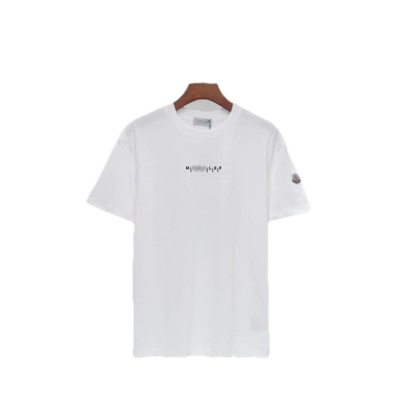 Moncler Letter Print Minimalist Style White T-Shirt
