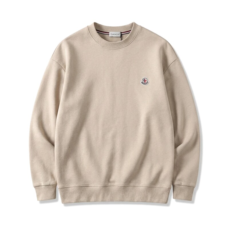 Moncler minimalist style beige sweatshirt