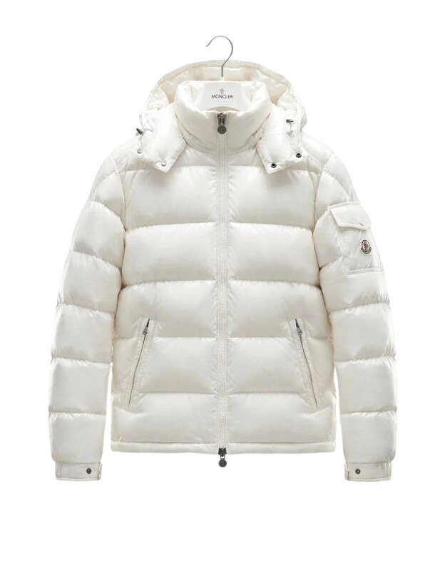 Moncler shiny and fashionable white down jacket
