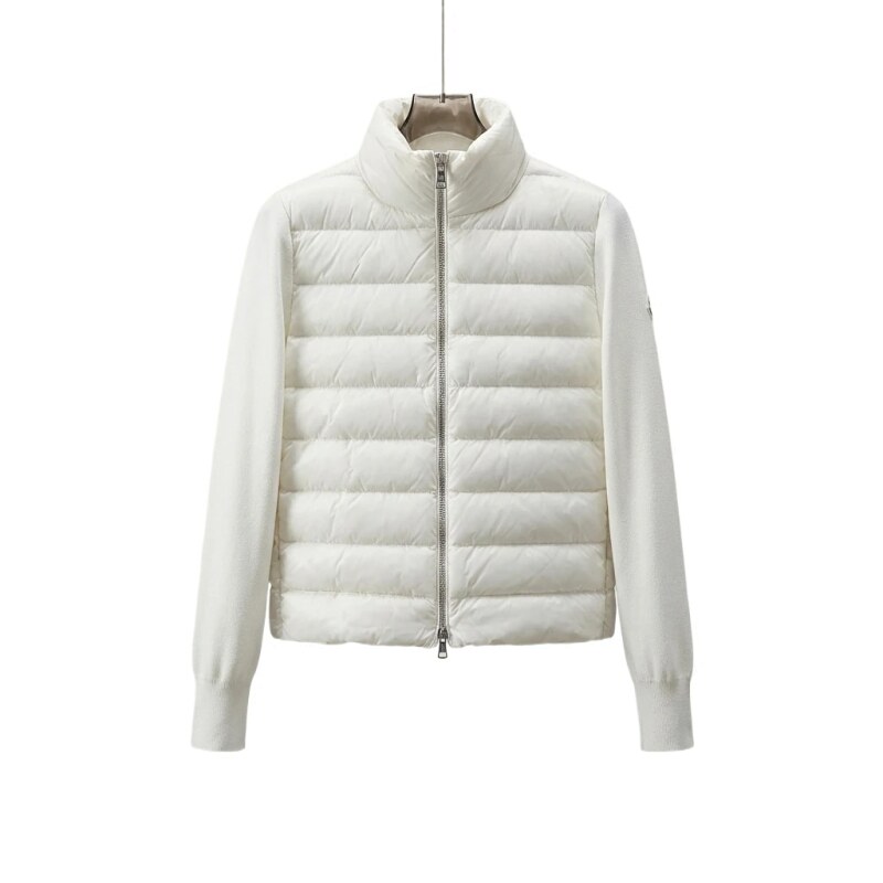 Moncler short stylish white down jacket