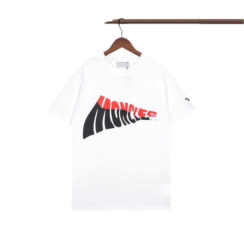 Moncler Trendy Printed White Short-sleeve T-shirt