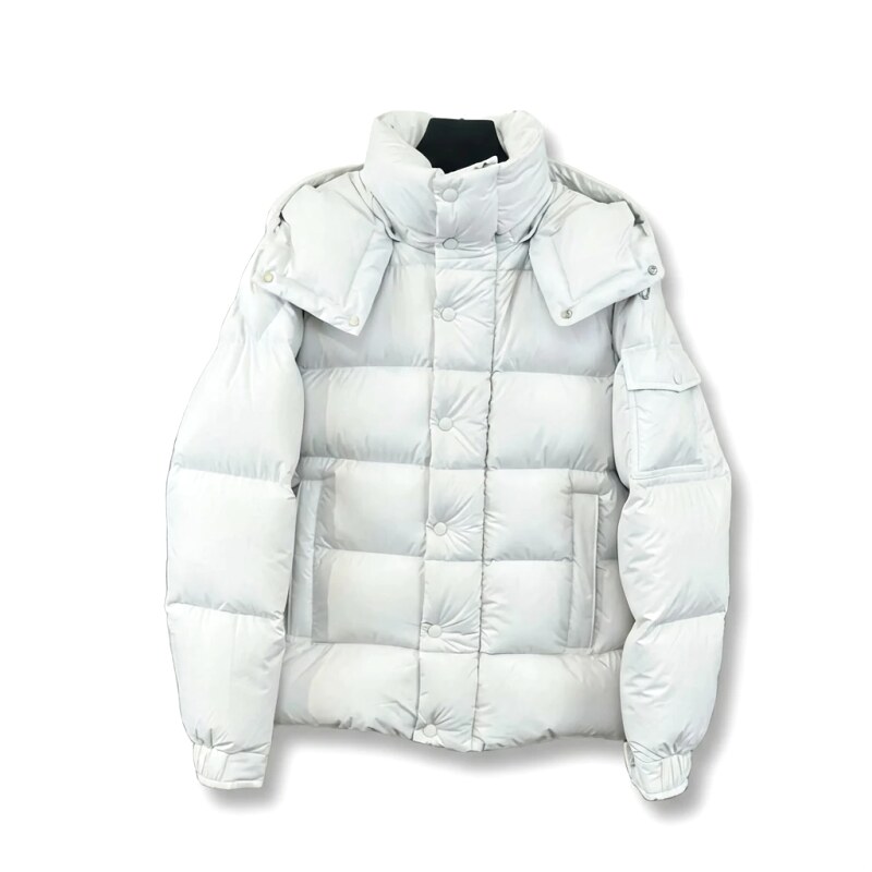 Moncler's classic white down jacket.
