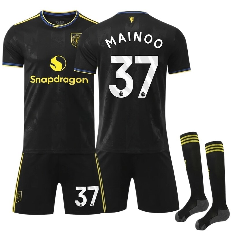 MUFC Manu Black Football Uniform Set