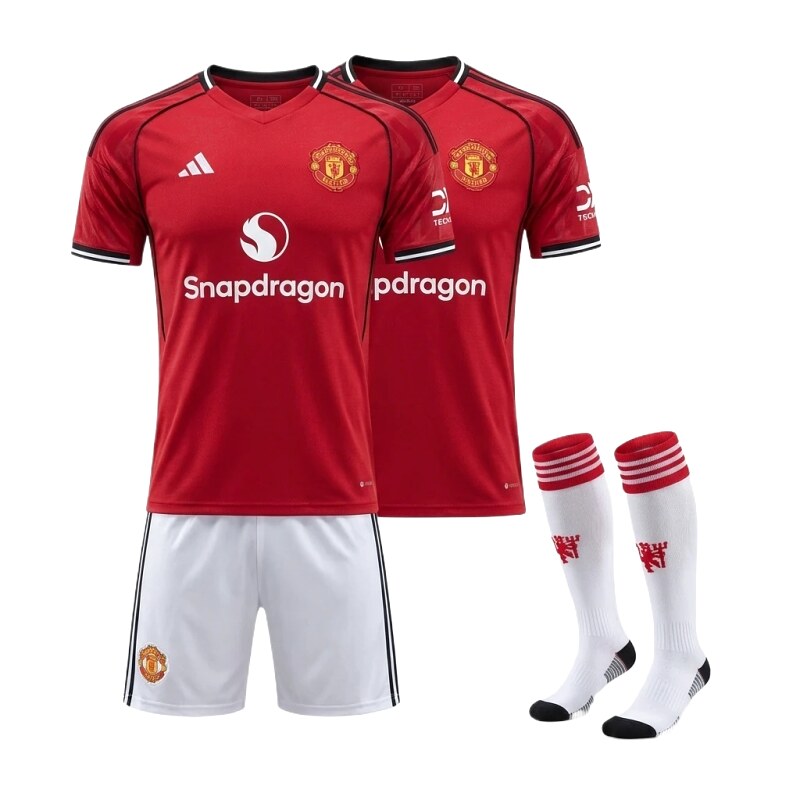 MUFC Red Football Uniform Set