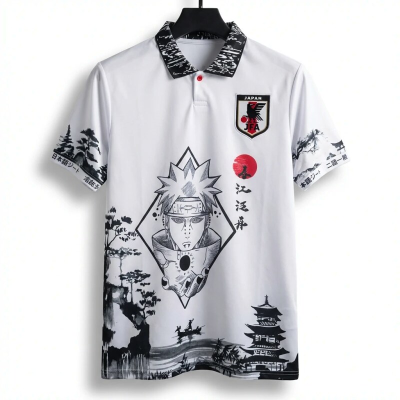 Naruto series and wind white short sleeves