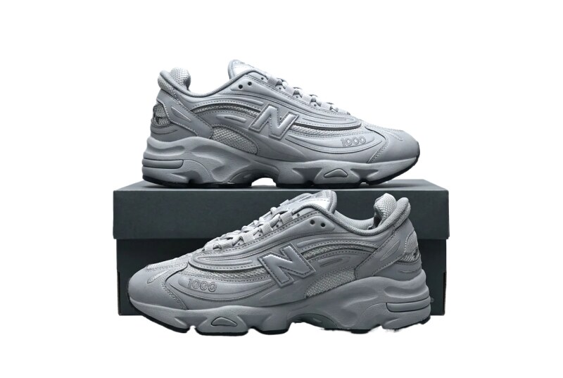 New Balance 1000 series silver-gray sports shoes