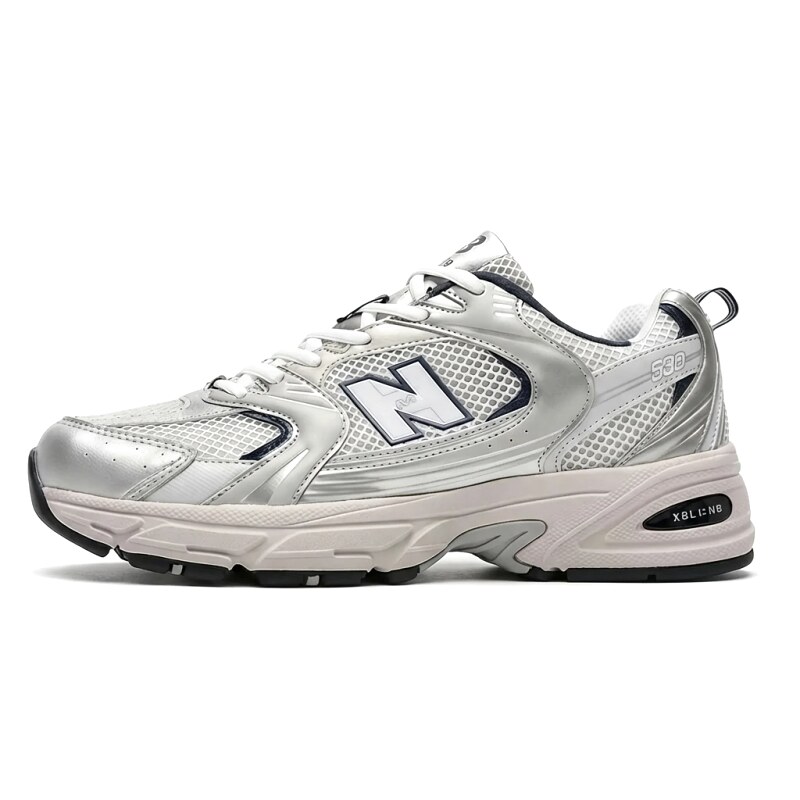 New Balance 530 Series Silver-White Retro Sports Shoes