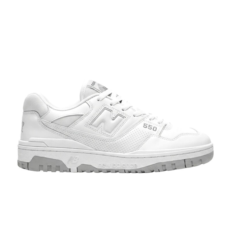 New Balance 550 minimalist style white shoes