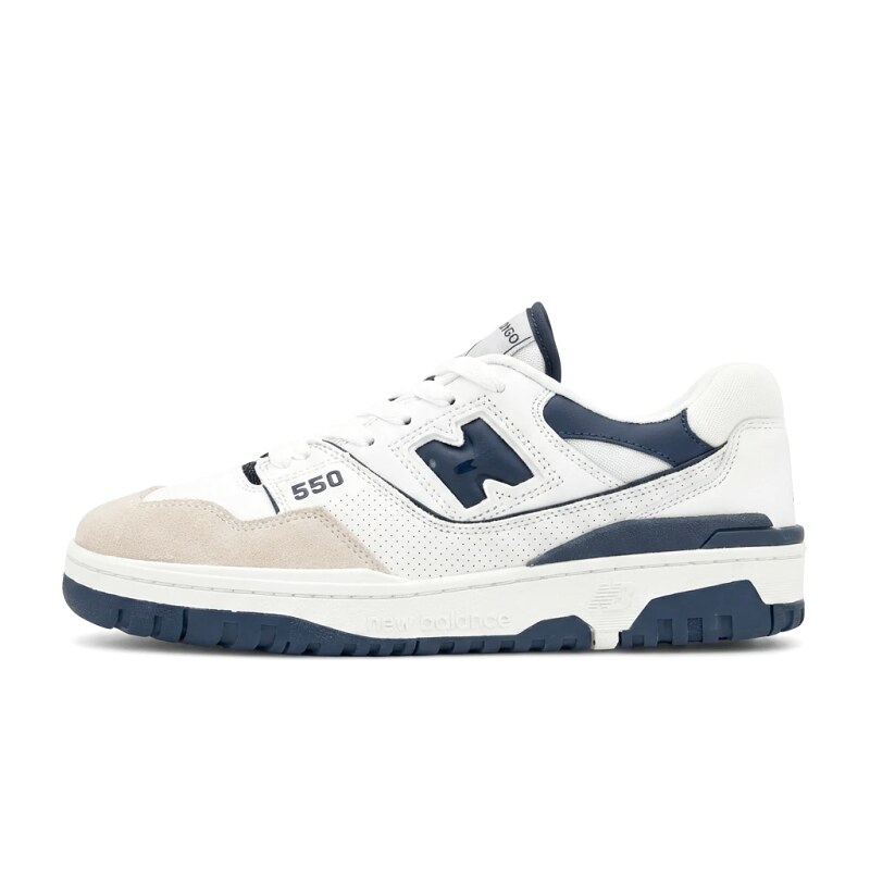 New Balance 550 Retro Style White and Blue Shoes