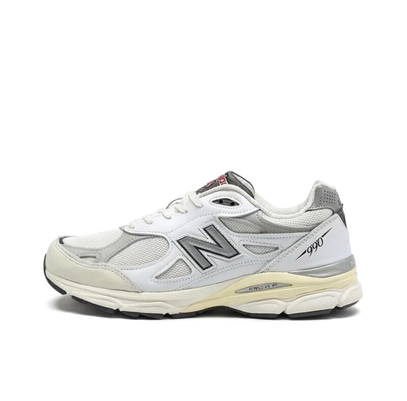New Balance 990 series retro-style white shoes