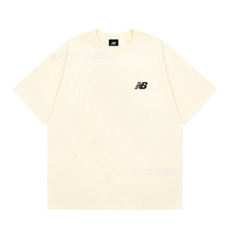 New Balance Casual Minimalist Beige Short-sleeve T-shirt