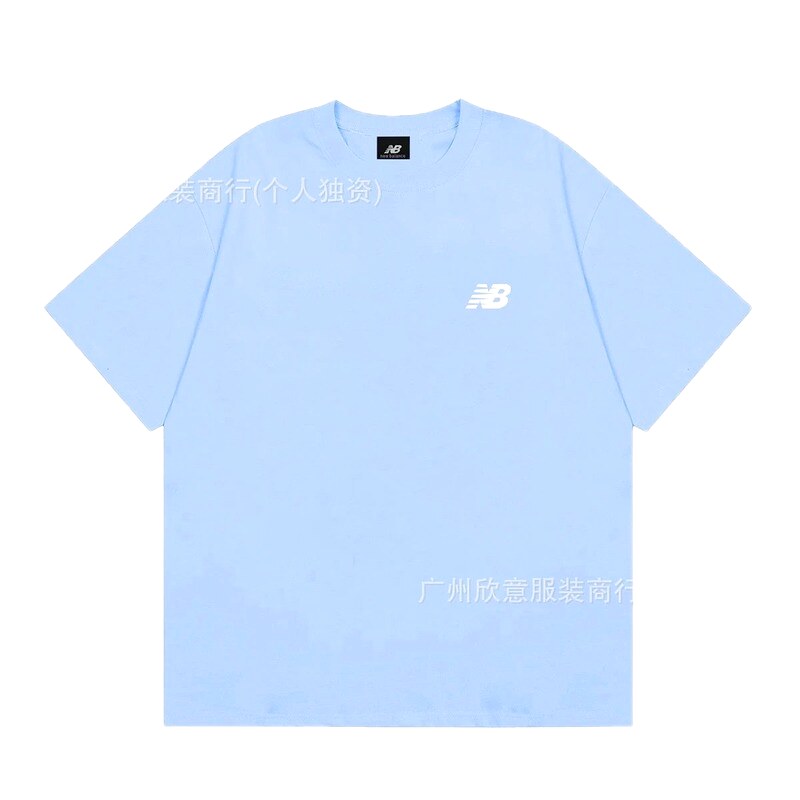 New Balance Classic Minimalist Style Light Blue Short-sleeve T-shirt