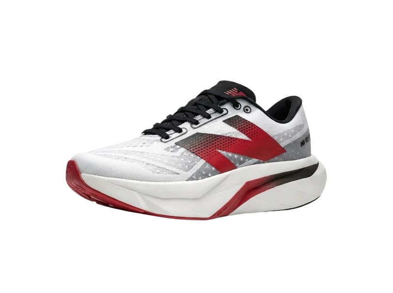 New Balance Racing Style White and Red Running Shoes