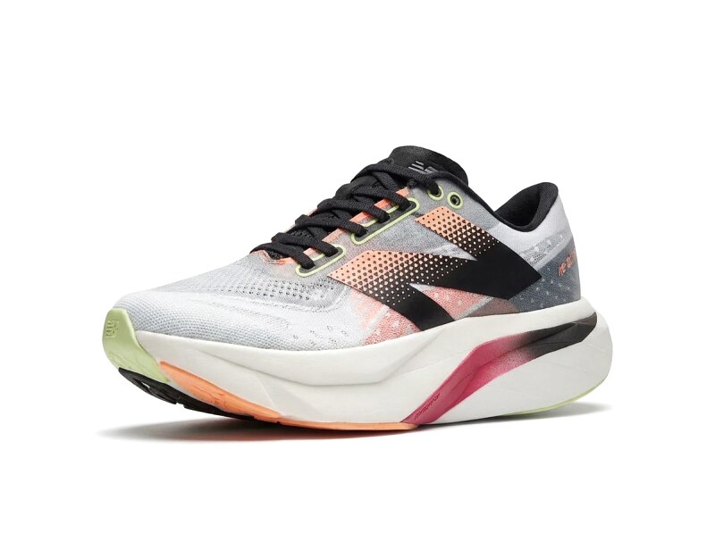 New Balance retro-style gray-pink sports shoes