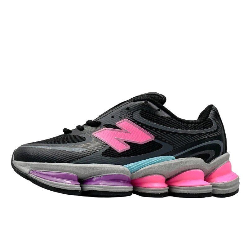 New Balance trendy black, grey and pink sports shoes