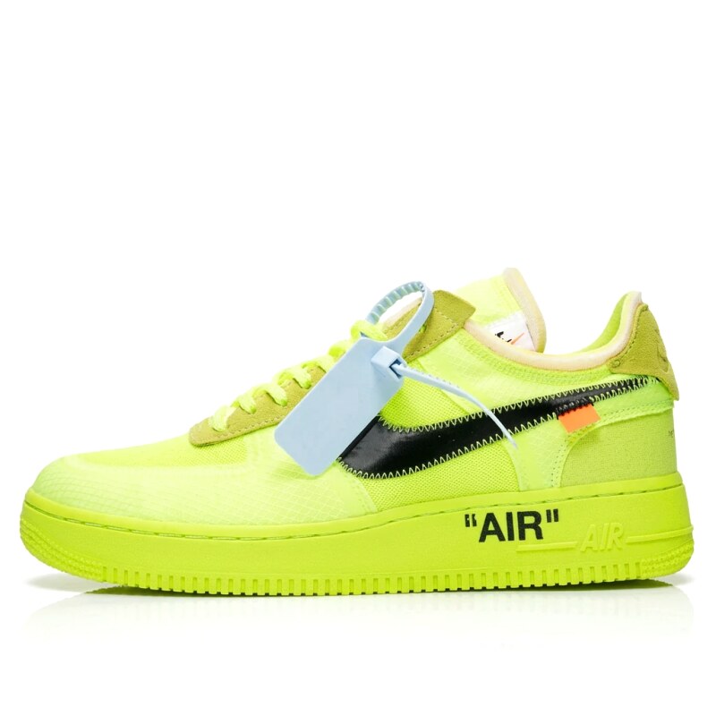 Nike Air Force 1 fluorescent green sneakers