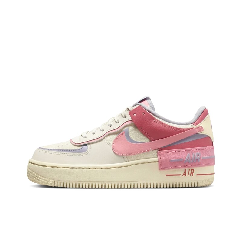Nike Air Force 1 Pink and White Trendy Sneakers