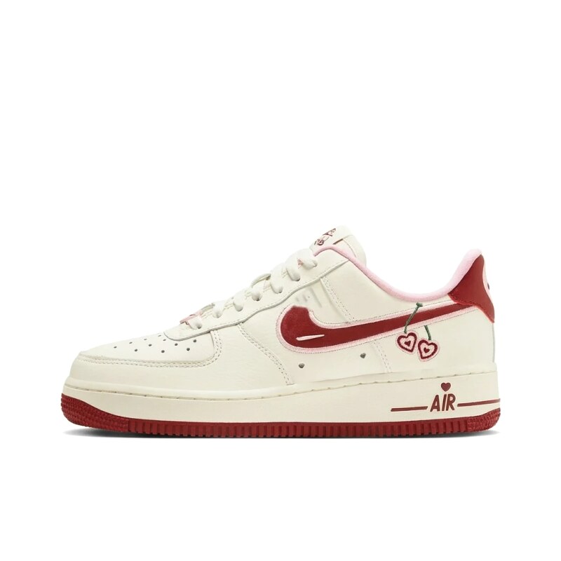 Nike Air Force 1 Sweet Style White and Red Shoes