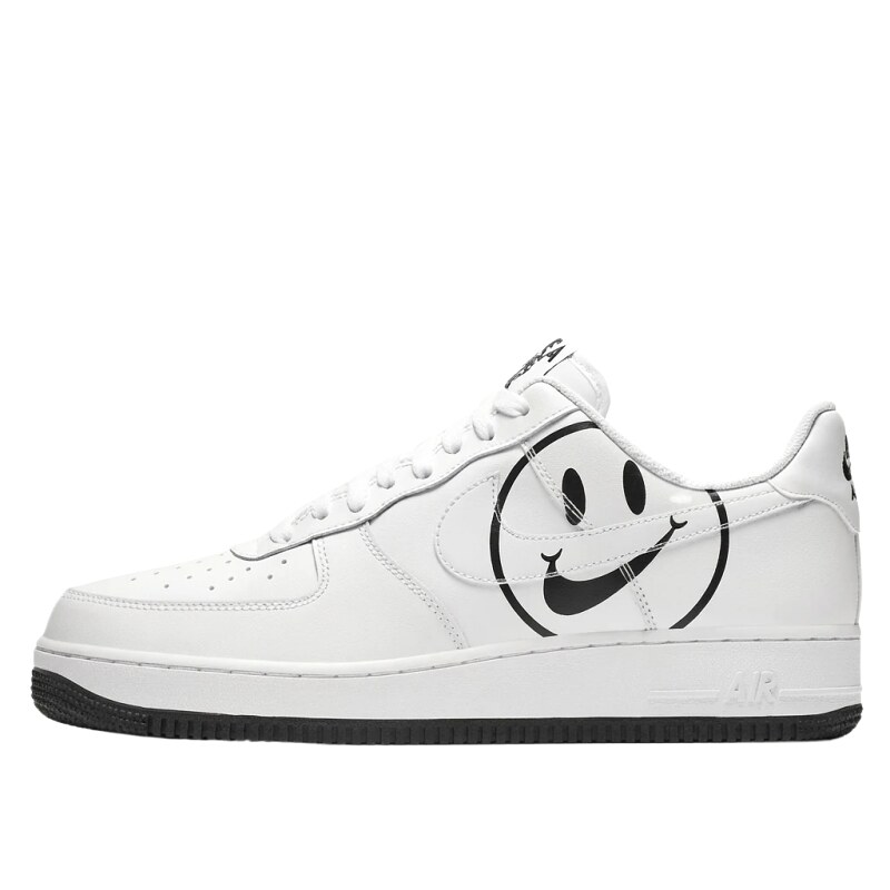 Nike Air Force Smiley Face White Sneakers
