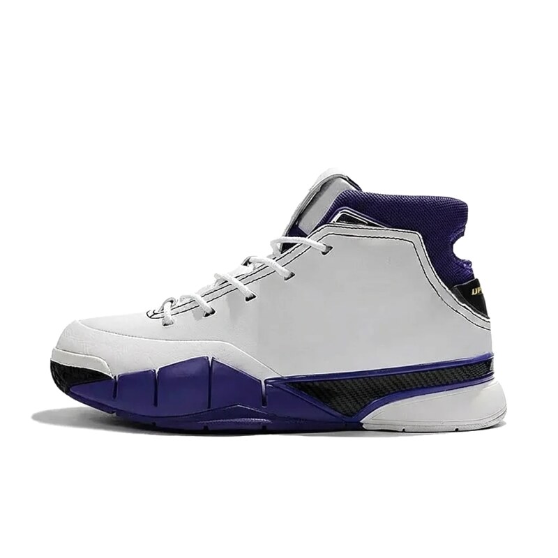 Nike Air Jordan 3 White and Purple High-top Basketball Shoes