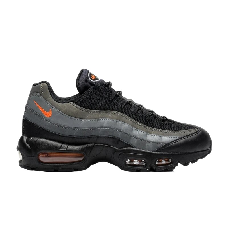 Nike Air Max 95 black-gray-orange sports shoes