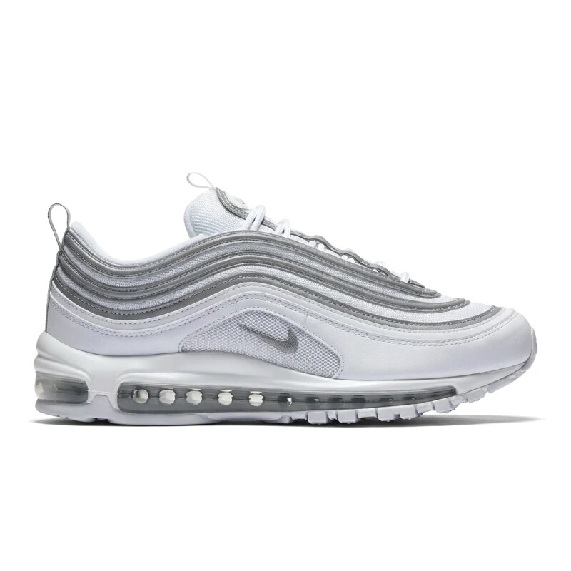 Nike Air Max 97 Silver and White Fashionable Athletic Shoes
