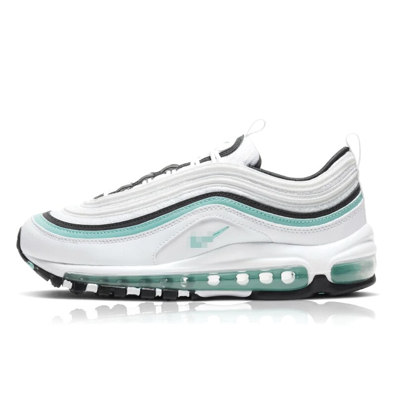 Nike Air Max 97 White and Green Retro Athletic Shoes